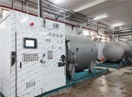 Jigger dyeing machine with control panel