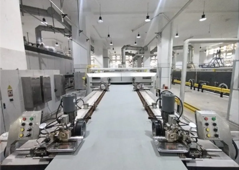 Stenter frame finishing line